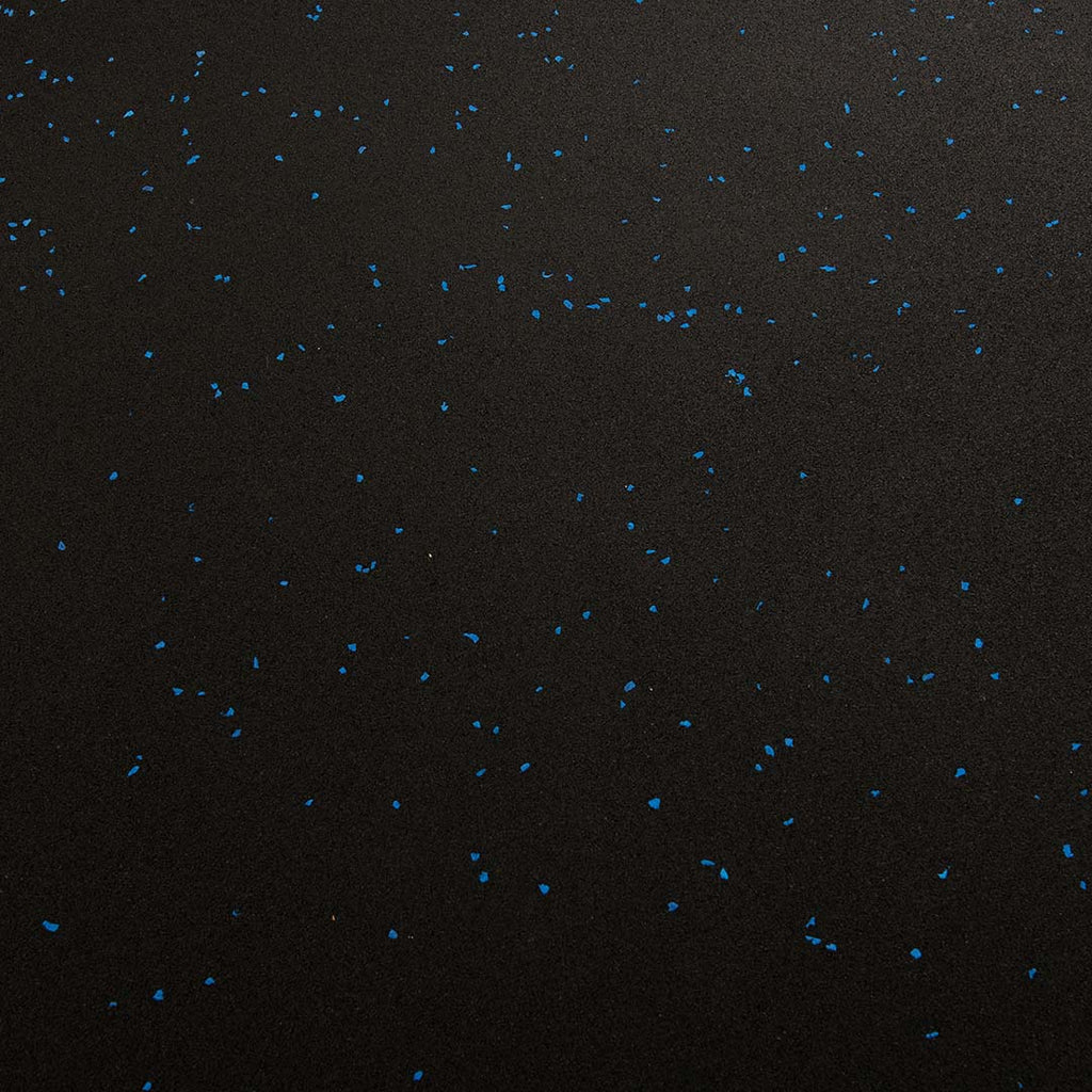 Black and Blue Fleck Rubber Gym Tiles 1mx1m